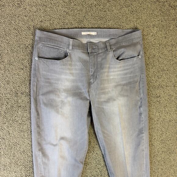 Levis Classic Crop Denim Gray Jeans US Women's 16 Plus - Picture 3 of 8